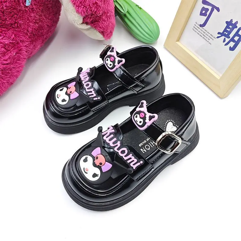 2024 Spring Girls' Small Leather Fashion Children's Princess Dance Cartoon Girls Kuromi New Single Shoe Women children shoes