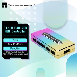 Thermalright 1To10 FAN-RGB HUB-Controller ARGB/RGB HUB Controller REV.A 5V ARGB Lighting Hub 10-Port Controller Fan Lighting Hub