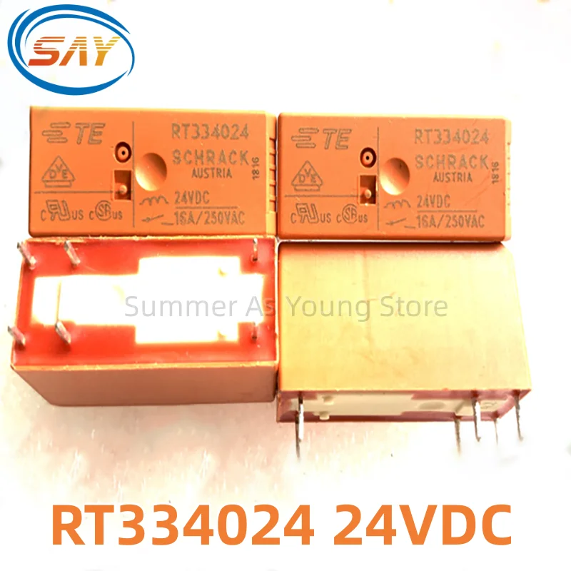 1PCS 100%Original New TE TYCO SCHRACK RT334012 RT334024 16A/250VAC 6PINS 12VDC 24VDC Power Relay