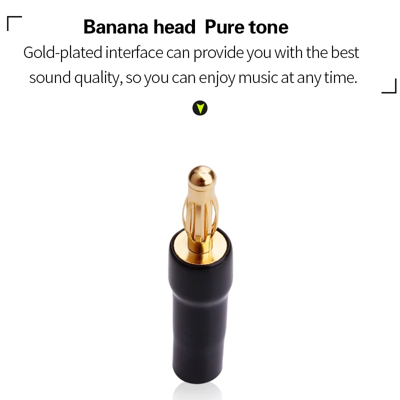 YYTCG 8 шт. 4 мм банановые заглушки позолоченный динамик разъем адаптер аудио провод разъем 1 пара черный и красный в силиконовой трубке