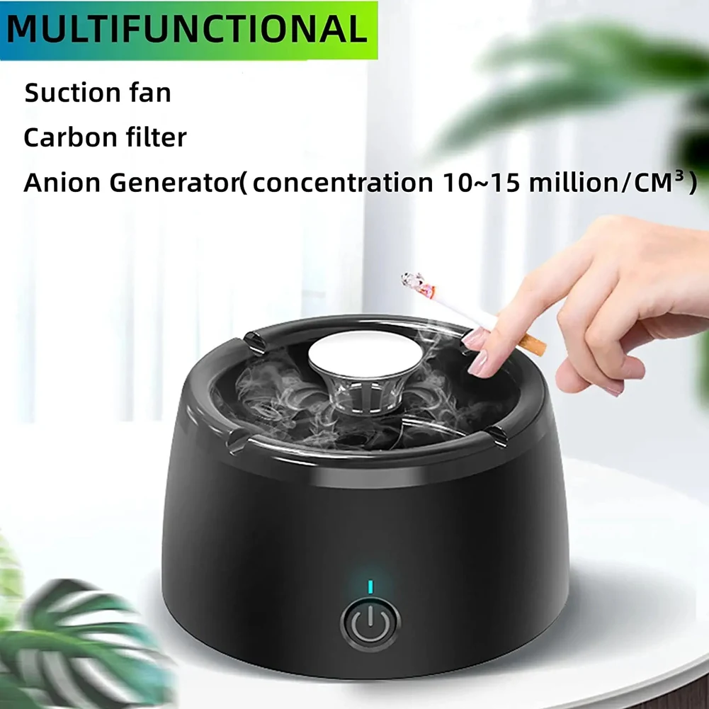 Ashtray Air Purifier Smart Smoke Removal Ashtrays USB Charging 2000MAh Home Secondhand Smoke Air Filter Purifier C