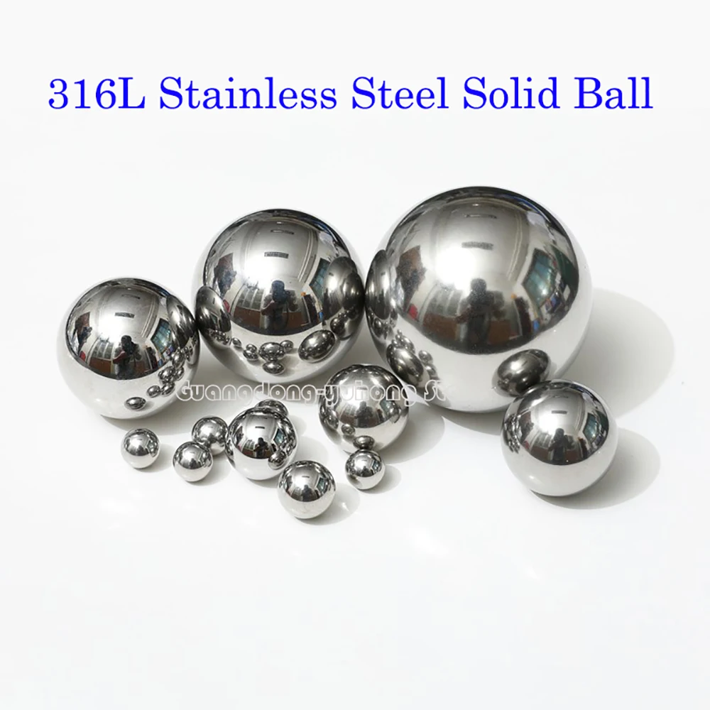 Dia 1.588 1.8 2.778 20.638 28.575 38 50.8 55 70mm 316L Stainless Steel Ball High Precision Solid Bearing Balls Round Beads