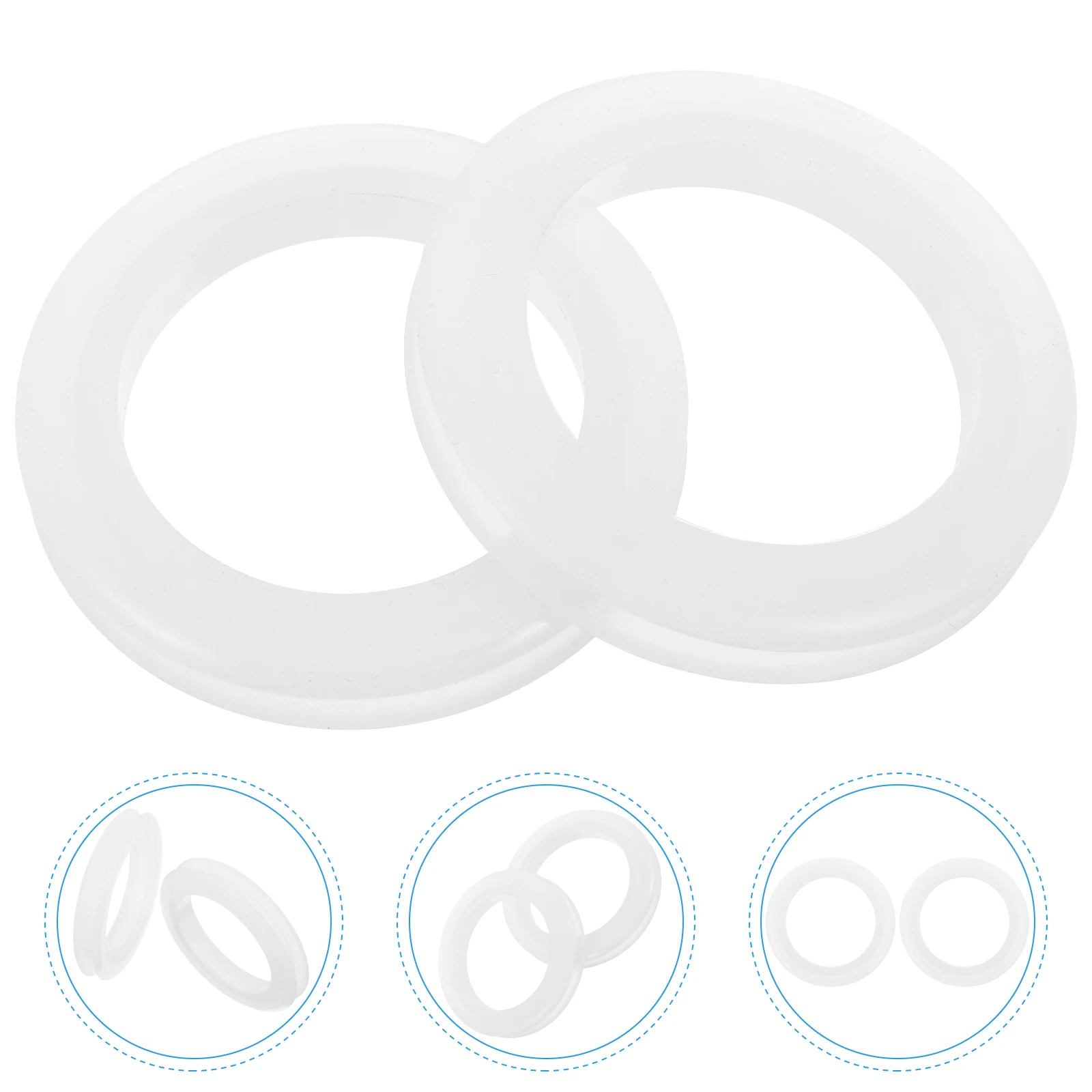 2pcs Silicone Hole Rings Outdoor Table Umbrella Ring Inserts Durable Scratch Resistant Protectors For Patio Yard Glass Tables