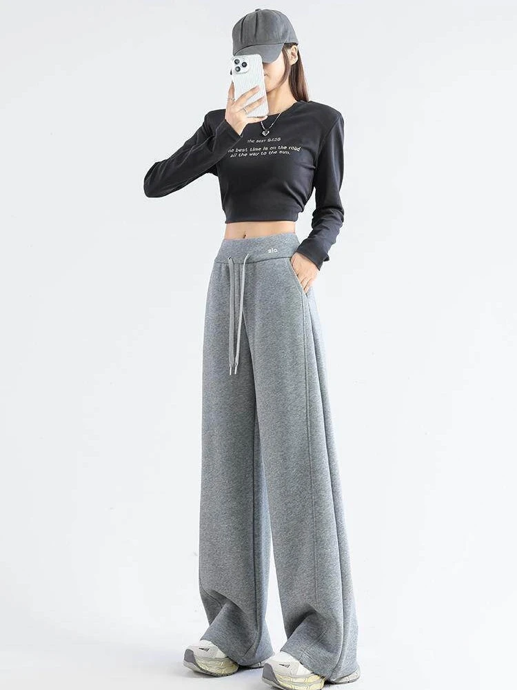 2026 Hot Selling Womens High Waist Casual Sweatpants Regular Fit Petite Friendly Spring Autumn Pants
