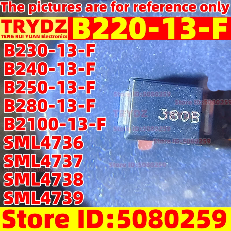 200-20pcs New B220-13-F B230-13-F B240-13-F B250-13-F B280-13-F B2100-13-F SMB SML4736 SML4737 SML4738 SML4739 SMA