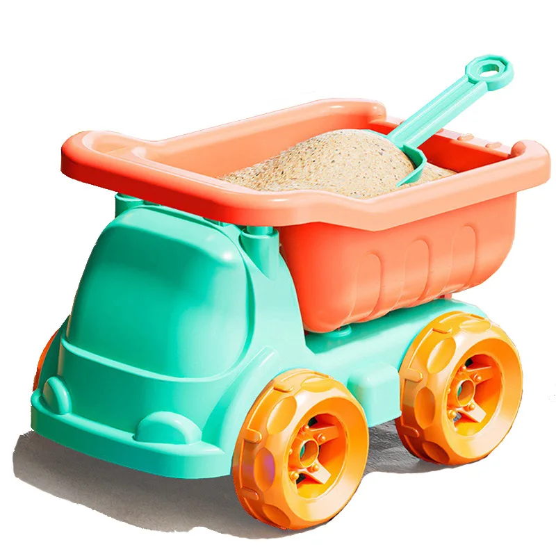 Set di giocattoli da spiaggia per bambini Ruota di sabbia Secchio di sabbia Scooter Pala Rastrello Barca a vela Stampi carini Sabbia per esterni Giocattoli di sabbia