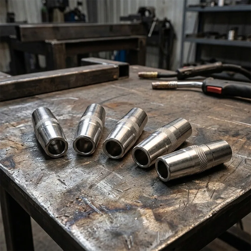 5 pcs for mig Welding for torch Nozzles 12.5mm Opening 60mm Length Threaded Connection for 250L PRO Curve 200 and 200A 300A 400A