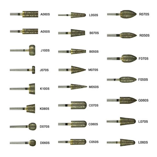 Brocas dentales de diamante, fresa de diamante totalmente sinterizada, herramientas de odontología para laboratorio Dental HP
