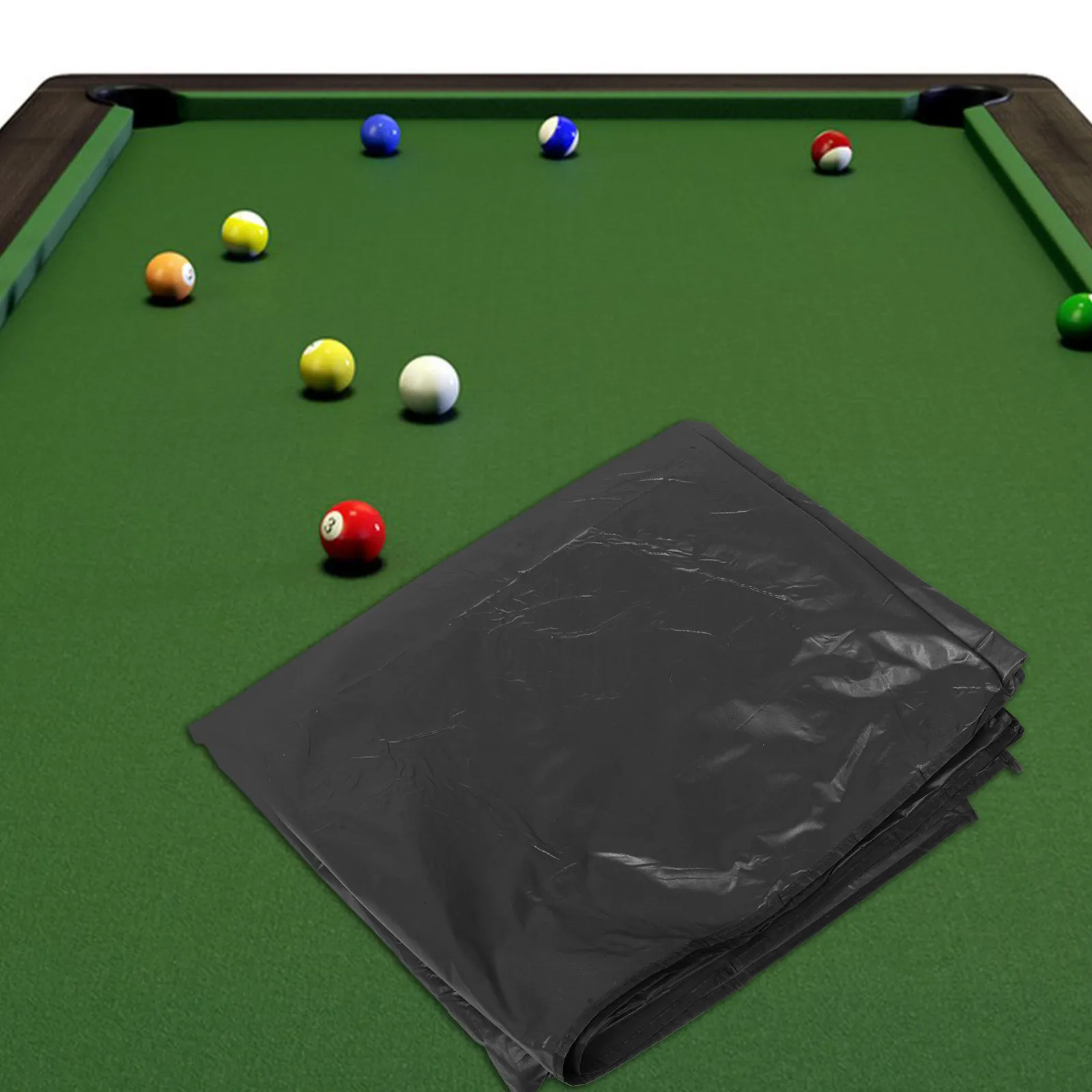 

Splashproof Billiard Pool Table Cover Heavy Duty Protective Cloth Indoor Outdoor Use Pool Table Debris Dustproof Cover