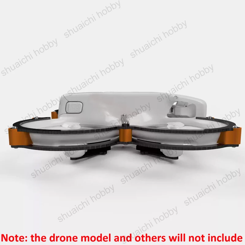 1Set RC FPV Drone Heavy-Duty Crash-Resistant Protective Ring 2mm Carbon Fiber Plate with TPU Anti-wear Pads for DJI AVATA2 Parts