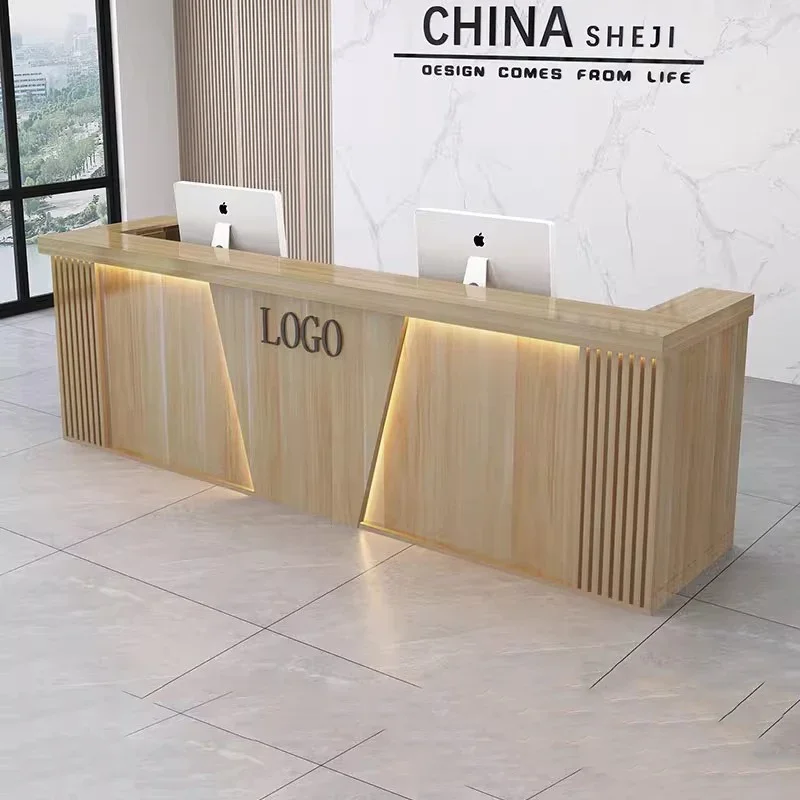 

Hair Salon Cashier Reception Desk Counter Luxury Aesthetic Modern Trendy Reception Desk Counter Nordic Commercial Furniture