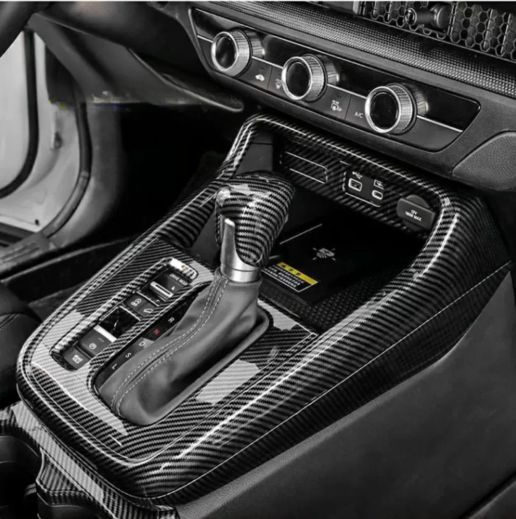 

Подходит для Honda CRV 2023, центральная панель переключения передач, украшение из АБС-пластика, автозапчасти, углеродное волокно, персиковое дерево