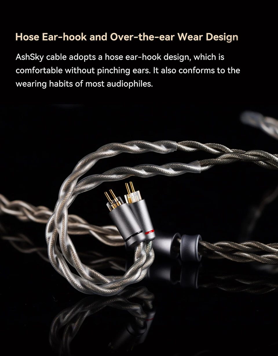 NICEHCK AshSky 6N Silver Plated 7N OCC+7N OCC Upgrad Cable Replaceable 0.78 2Pin/QDC for TANCHJIM MK4 Mystic 8 NX8 IEM