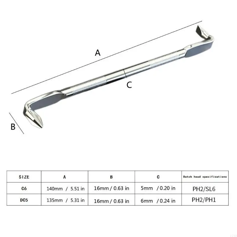 L74D Ergonomic Elbow Screwdriver Double Head 90 Degree Offset Screwdriver for Reliable Hand Tool Application