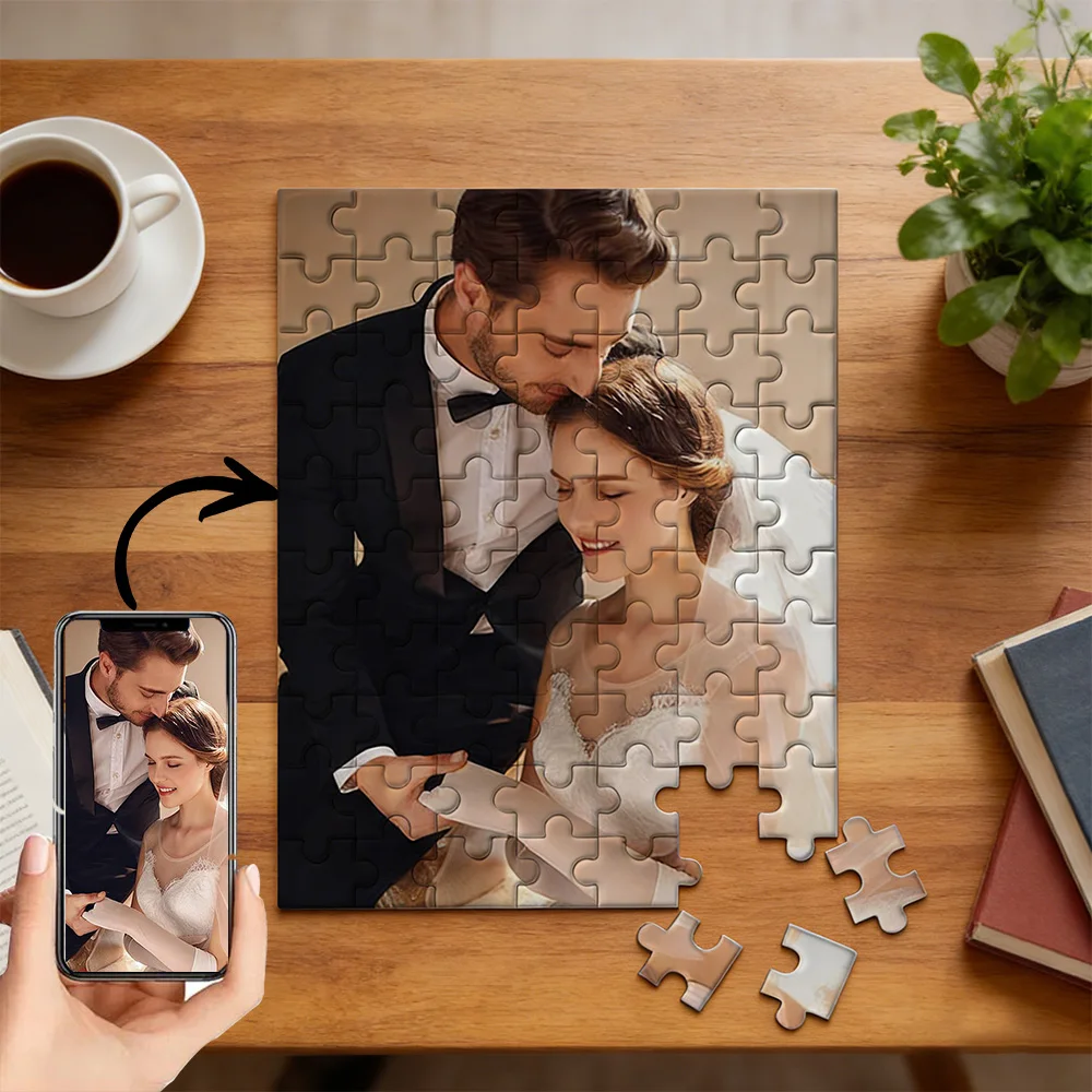 Custom Photo Puzzle,with Frame or Only puzzles,Personalized Picture Jigsaw for Family,DIY Gift Idea,Custom Memorial Puzzle