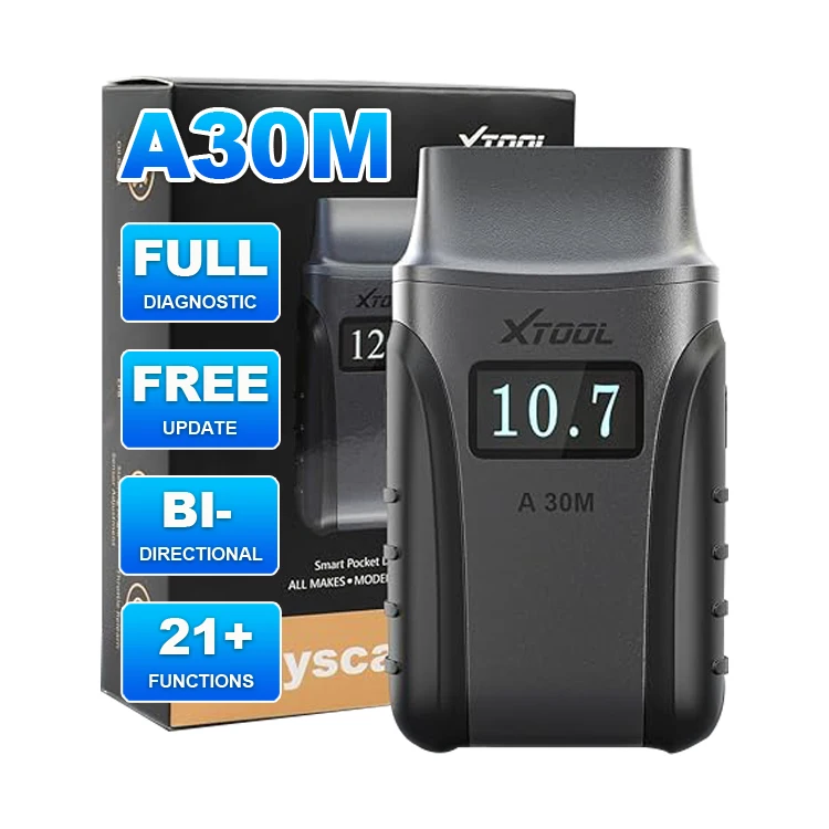 A30M V2.0 OBD2 Scanner Full System BT Car Diagnostic Tools Bi-directional Scanner 23 Reset Functions With CANFD FCA