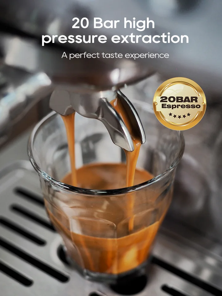 HiBREW 20Bar Semi Automatic Espresso Coffee Machine Temperature Adjustable 58mm Portafilter Cold/Hot Coffee Maker Metal CaseH10A - Detail Angle #04