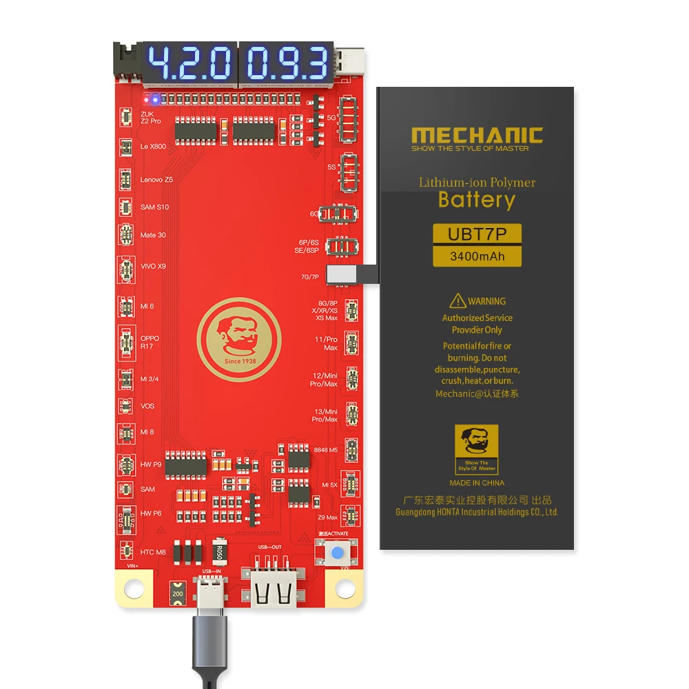 Carte de détection d'activation de batterie mécanique, charge rapide pour Android iOS iPhone 5-13 Pro Max Samsung Xiaomi, testeur de charge