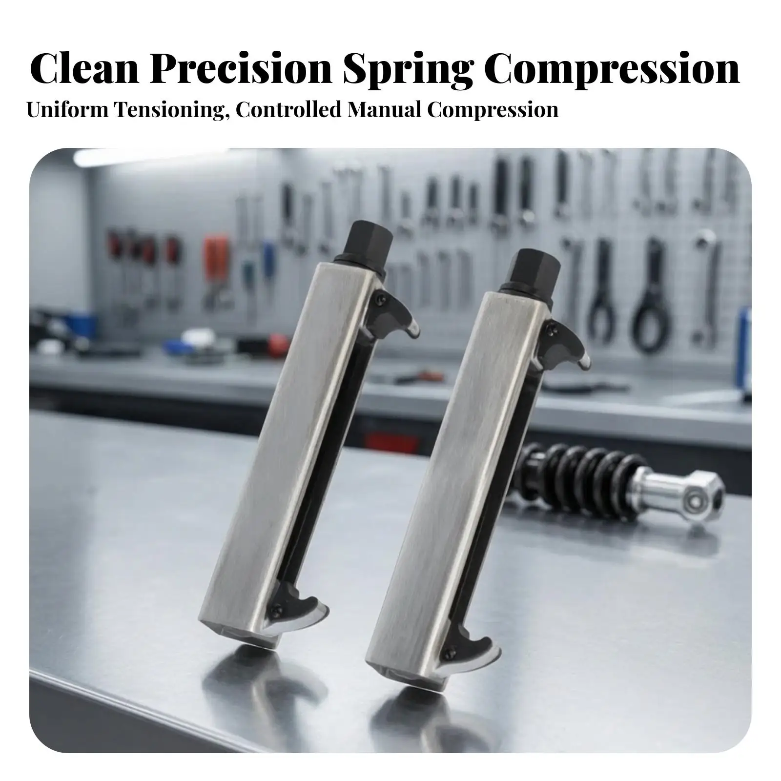 Manual Shock Spring Compressor for Small Vehicle Suspension Repair Carbon Steel Compact Clamp