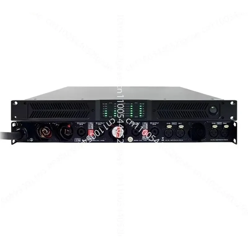 D4-3500 1u Stereo Bass Power Amplifier Professional Sound Amplifier Class D 4 Channels
