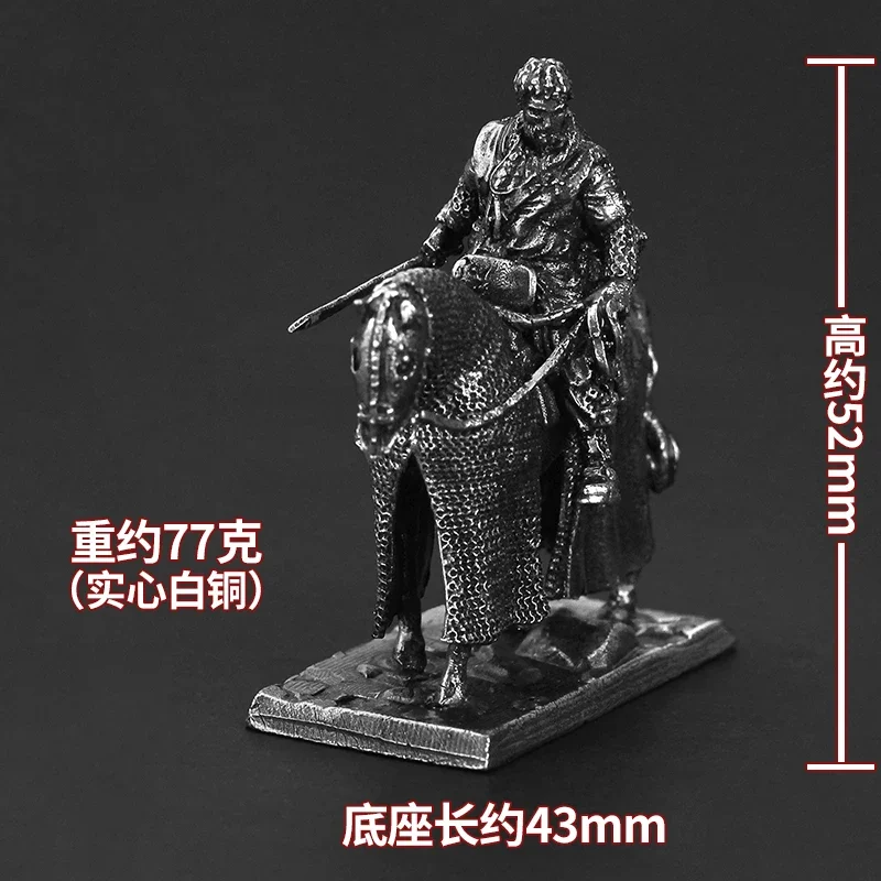 

Pure Copper Military Model Toy Spanish Cavalry Knight Warrior Miniature Gift Armor Action Figure Medieval Warring Metal Ornament