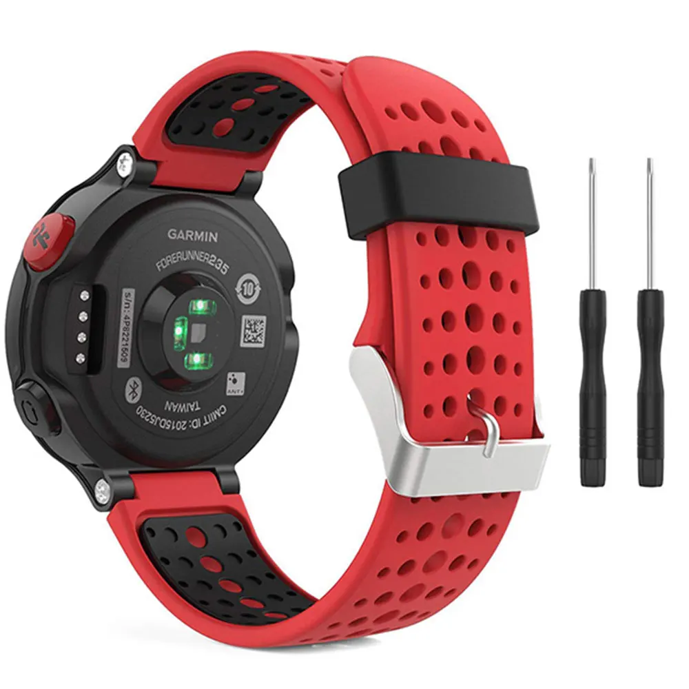 Silicone Watch Band For Garmin Forerunner 235 Wrist Strap Replacement For Garmin Forerunner 220/230/620/630/735 Watchband
