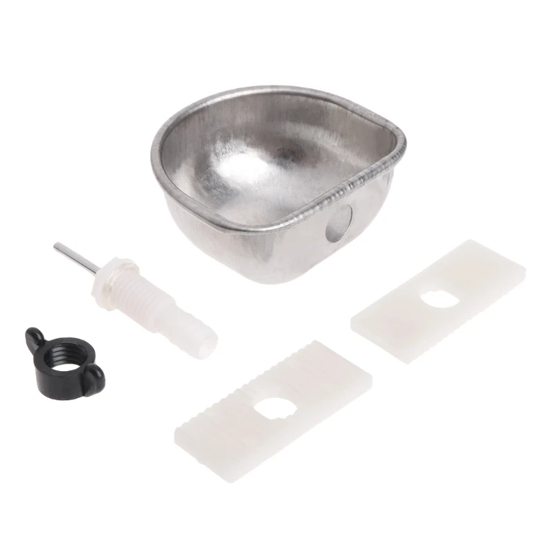 Automatic Rabbit Drinker with for T Joint Nipple Drinker Stainless Steel Feeder Bowl for Gerbils Rabbits Hedgehogs Dog