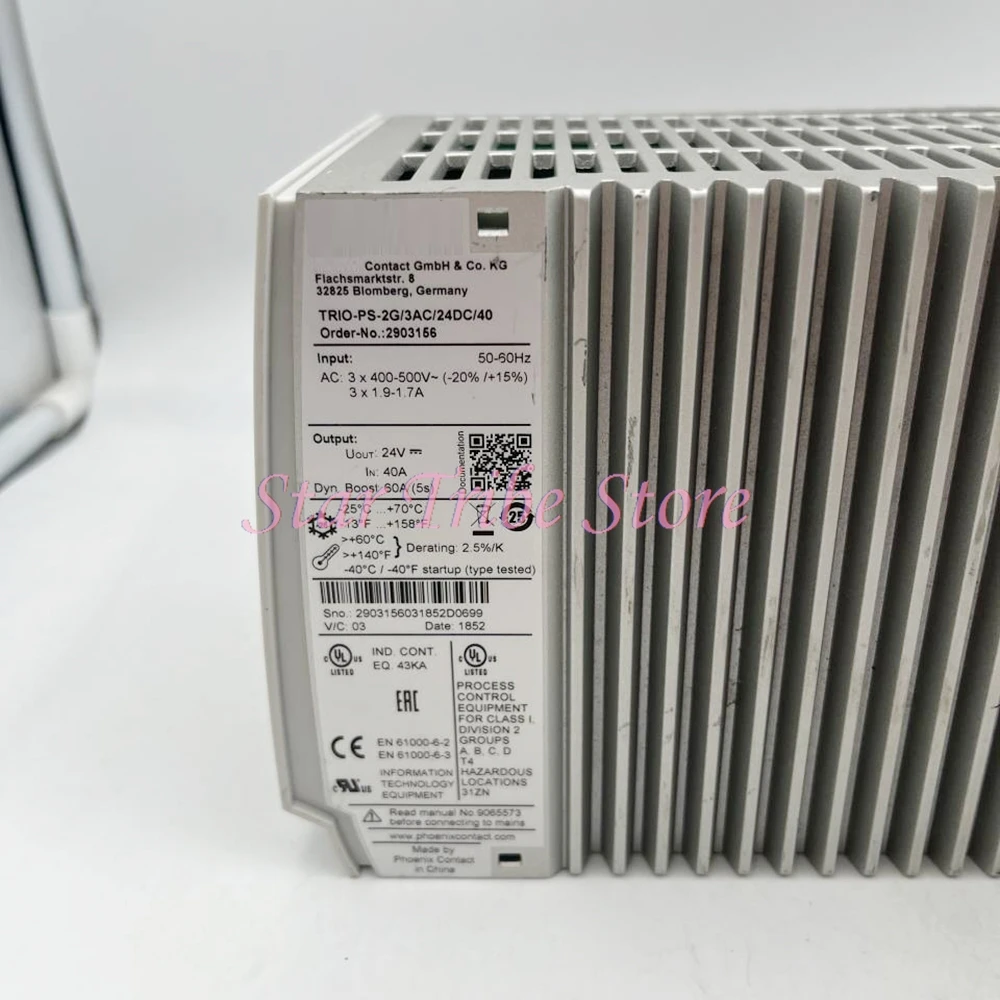 3-Phase Switching Power Supply 2903156 TRIO-PS-2G/3AC/24DC/40 24V/40A 1Pcs
