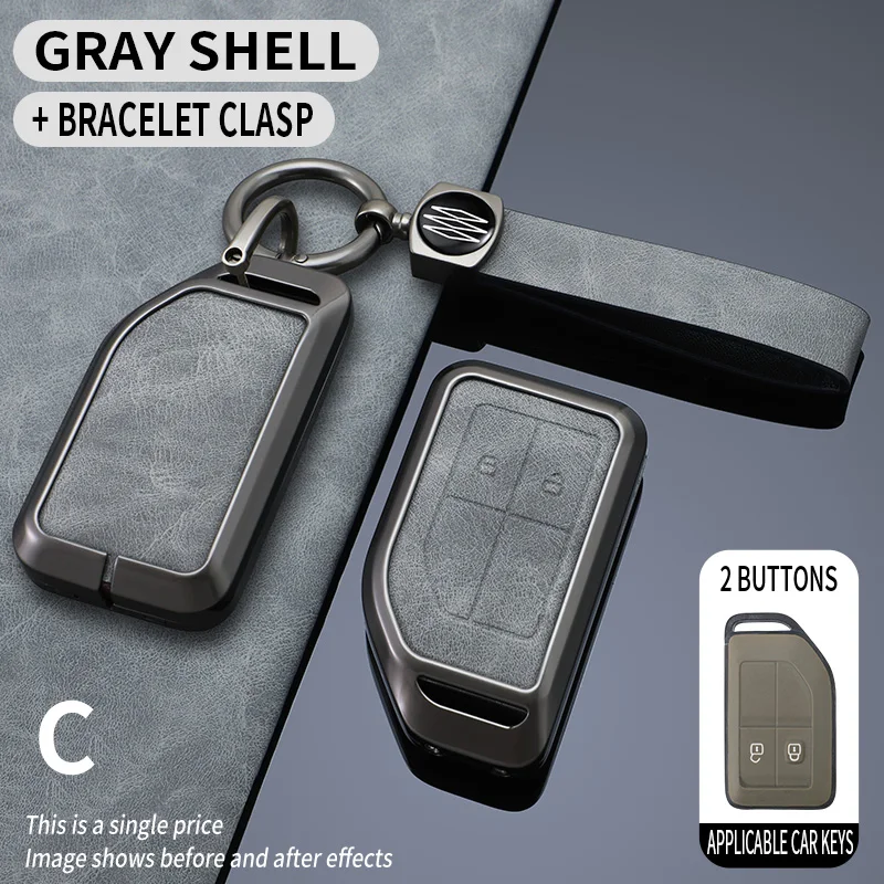 

Zinc Alloy Car Key Case Shell Cover Holder For Volvo FH16 RC FM EVRO 6 fh CARGO 555 FM Heavy Truck Key Full Keychain Accessories