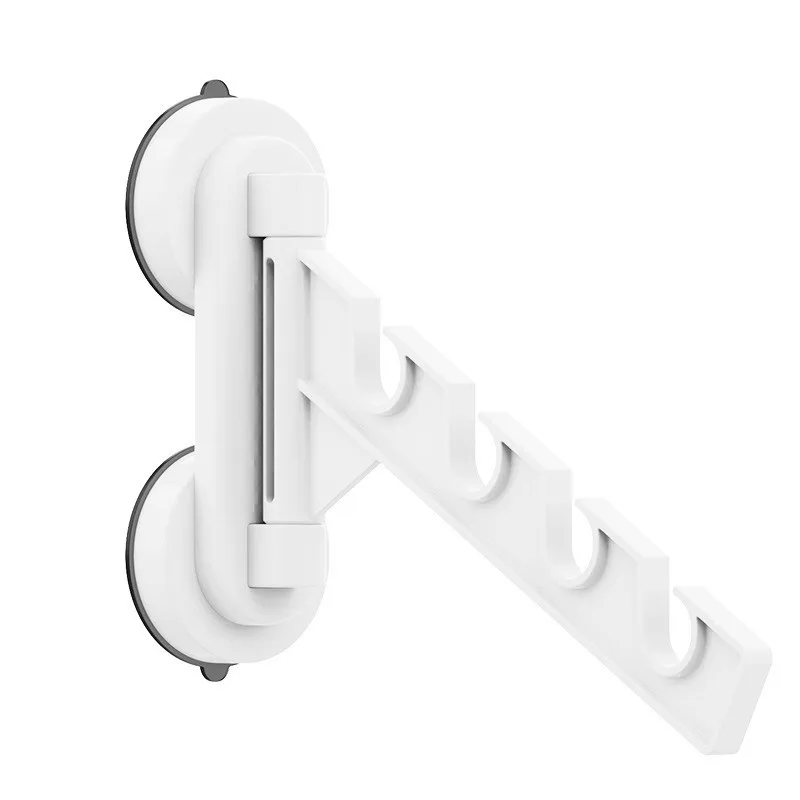 Punch-Free Suction Cup Clothes Hanger Wall Suction Cup Hook Clothes Rack Clothing Rod Balcony Suction Side Pack Hanging Rod Whol