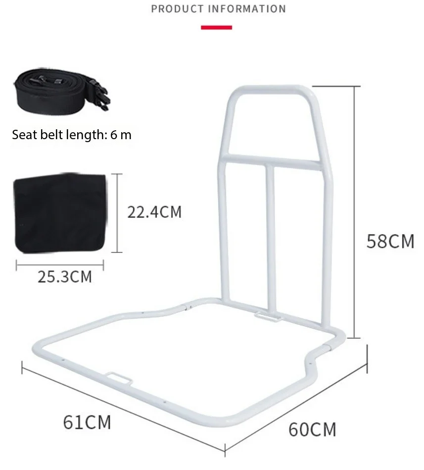 قضبان سرير للكبار مع ارتفاع قابل للتعديل، شريط مساعد يد آمن لكبار السن #3