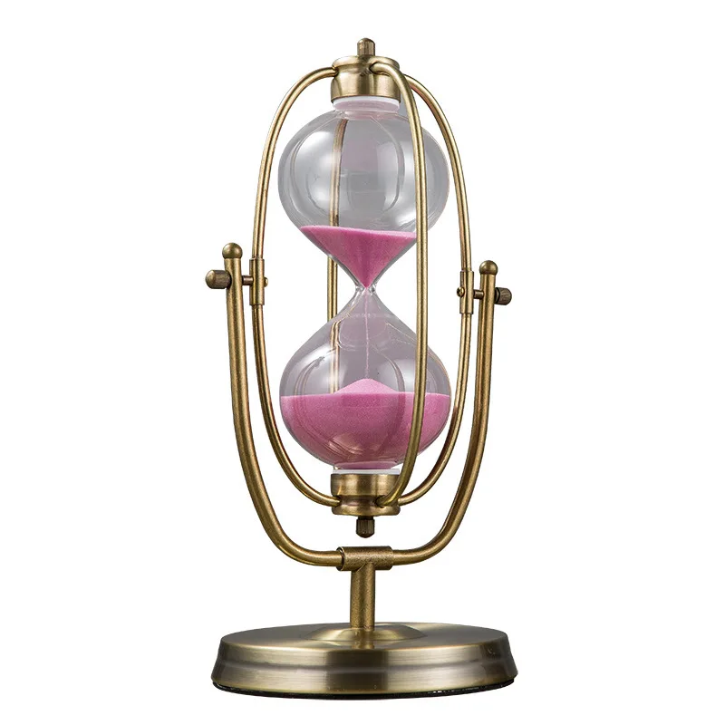 

Retro time hourglass timer, metal hourglass ornament
