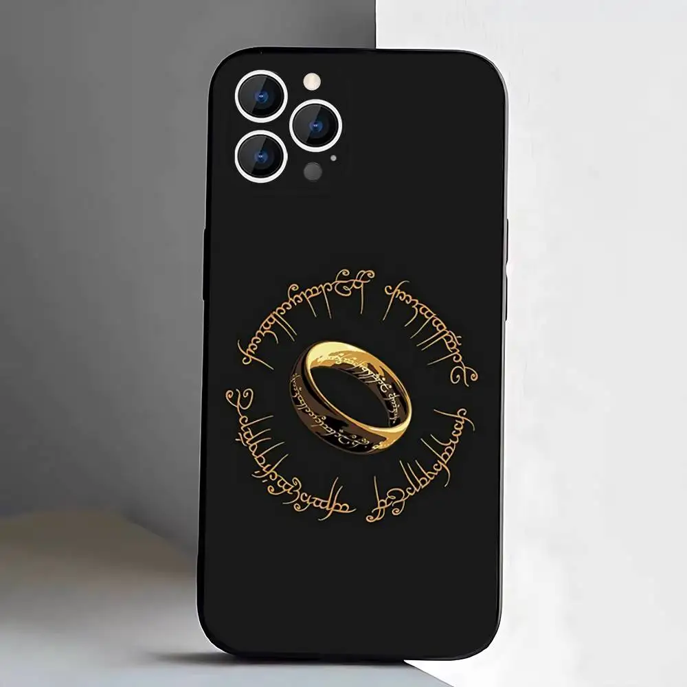 Der Herr der R-Ringe-Karten-Handyhülle für iPhone 17,16,15,14,13,12, Pro, Max, Plus, E, SE4, Air, Mini, schwarze Softbox