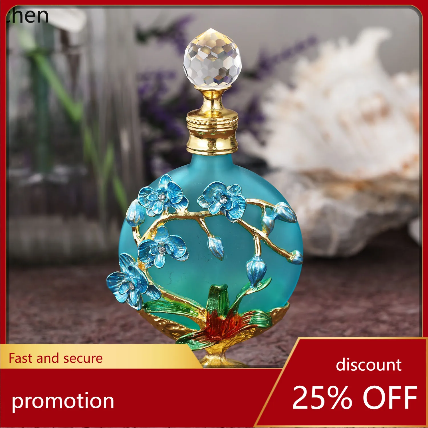 YFY  dubai enamel beauty salon premium glass perfume bottle vacuum dispenser bottle essential oil bottle