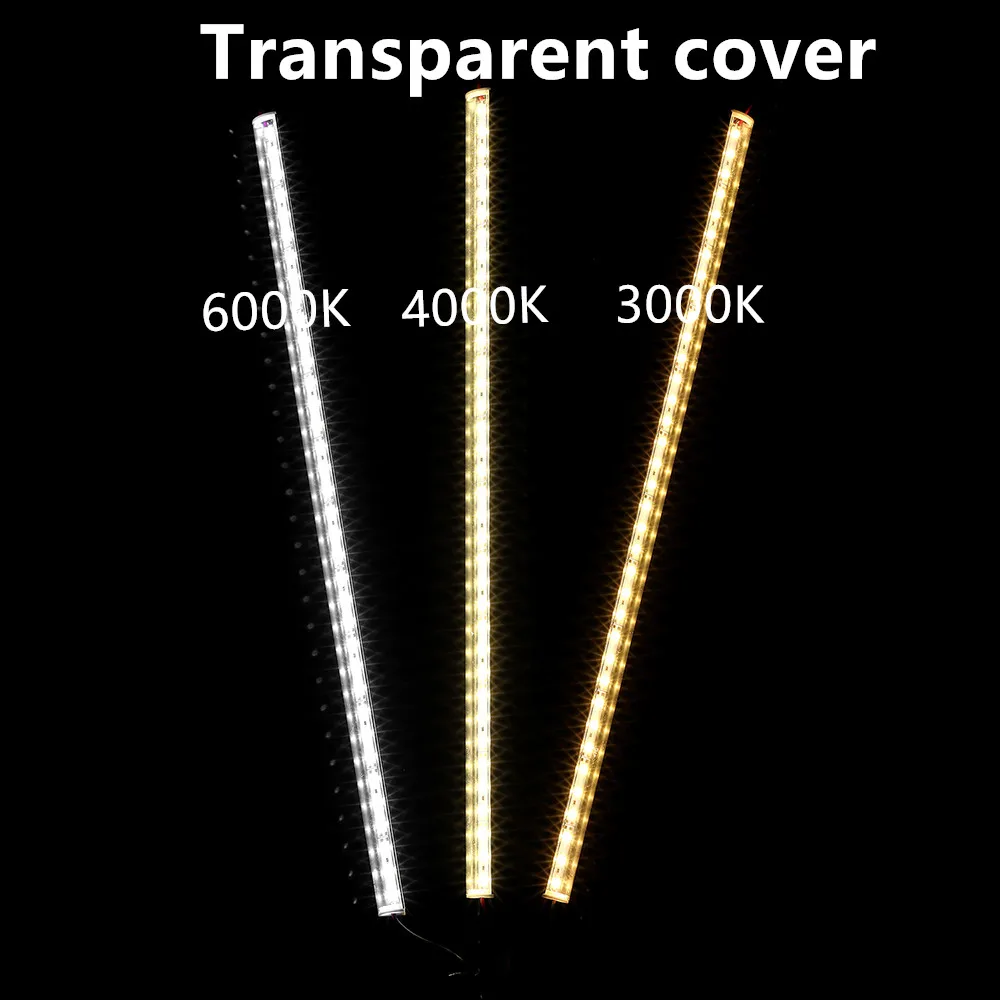 1-20PCS 12V DC 50cm 20inch LED cabinet light, 5630 36 led /0.5m flat U-shaped led rigid light bar Transparent / Milky cover