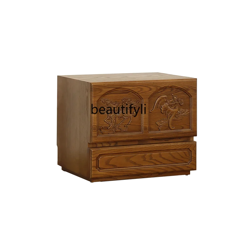 

Solid wood multi-functional storage chest retro module combination bedside dining side TV cabinet