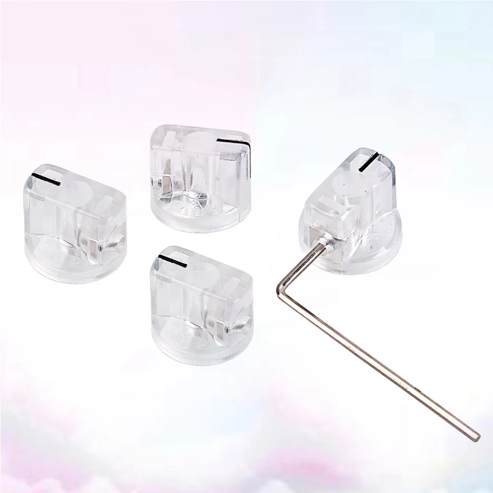 

4pcs Guitar Amp Knob Volume Control Pointer Knob For Amplifier Effect Pedal True Bypass Wrench Included Instrument Accessory