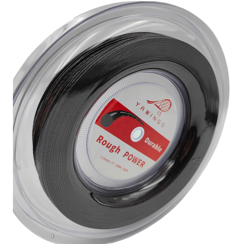 

Струна для теннисной ракетки из полиэстера с контролем мощности 200 м, черный цвет, 1,25 мм