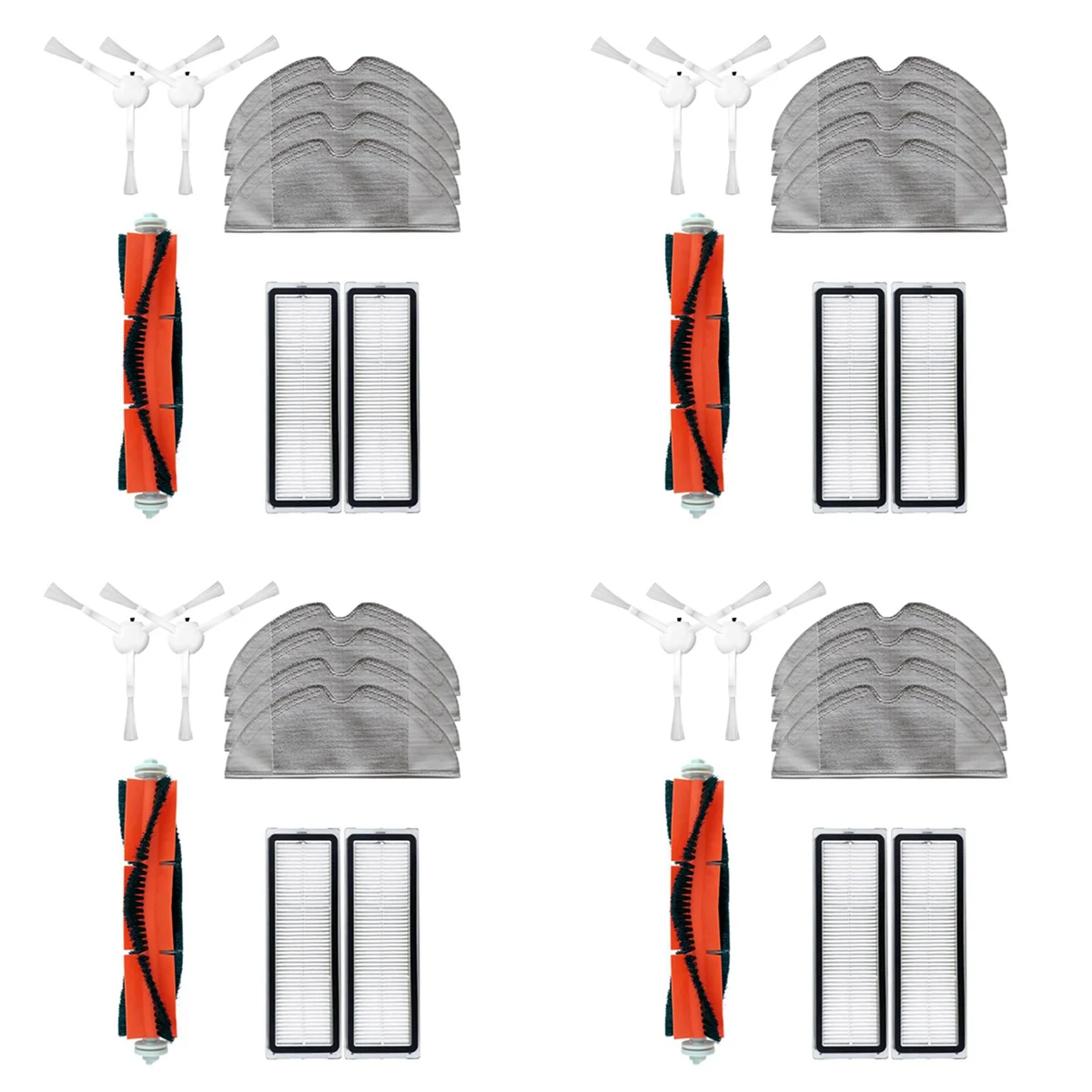 

36 шт., основная щетка, боковая щетка, HEPA-фильтр, швабра, тканевый инструмент для чистки деталей робота-пылесоса 1C, аксессуары