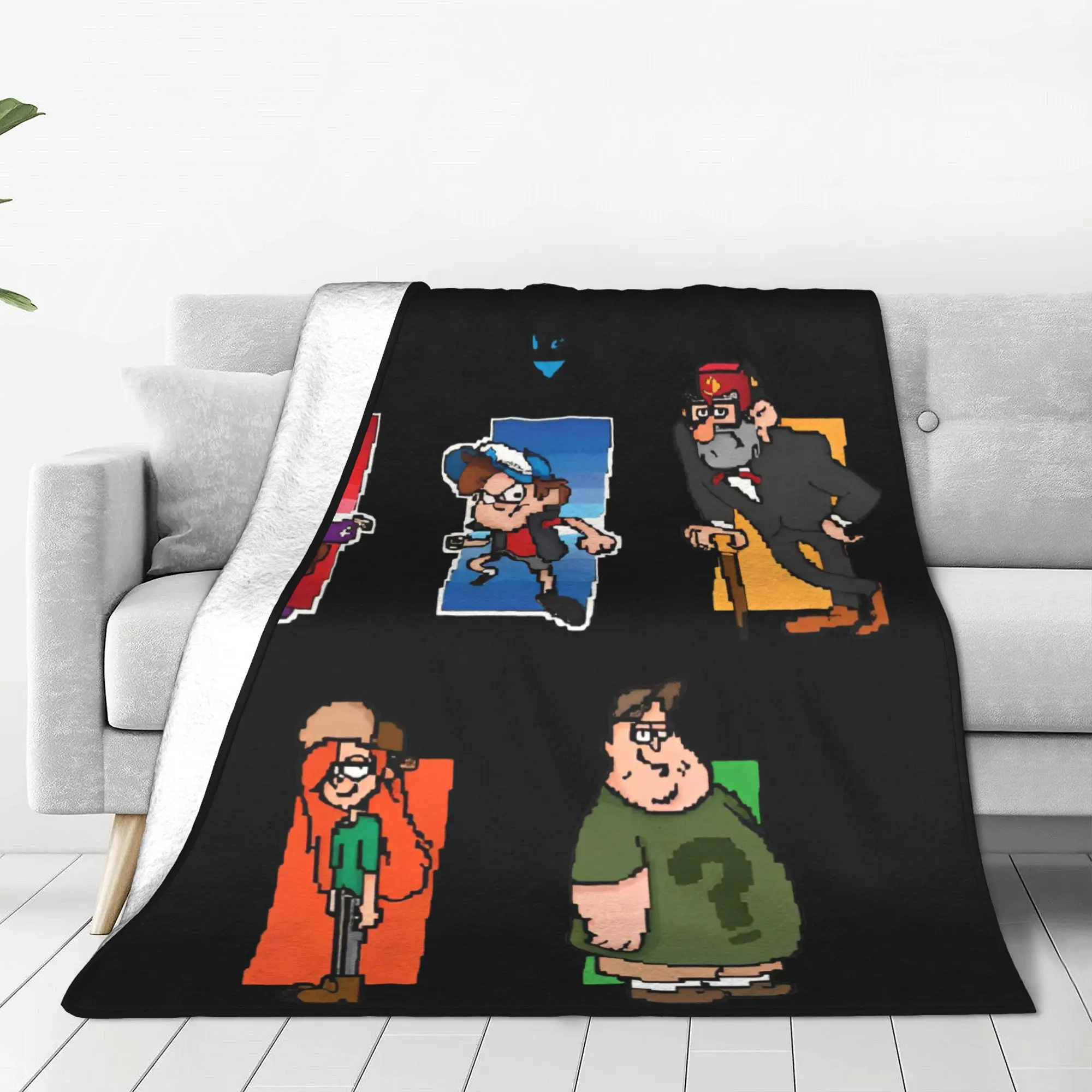 Gravity Falls Character Select Coral Fleece Plush Throw Blankets Dipper Mabel Blanket Outdoor Plush Thin Quilt Multi-function