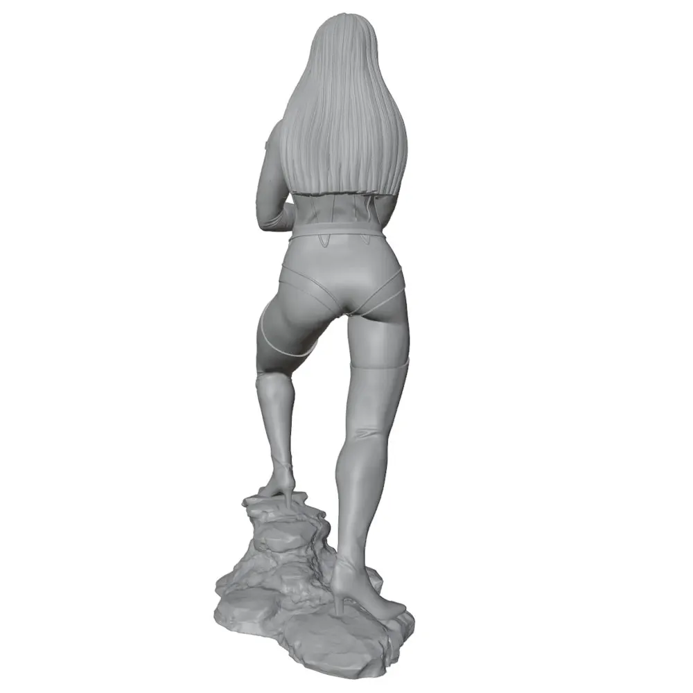 1/24 75mm Desk ornament,Attractive young girl resin model kit GK miniature 3D printed gray model doll DIY doll model Uncolored