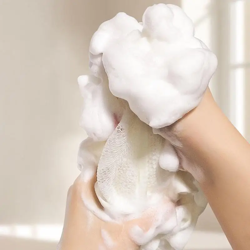 

Мягкая губка-мочалка для душа 2-в-1 с дозатором для мыла и скрабом для тела, отшелушивающая губка для душа для мужчин и женщин