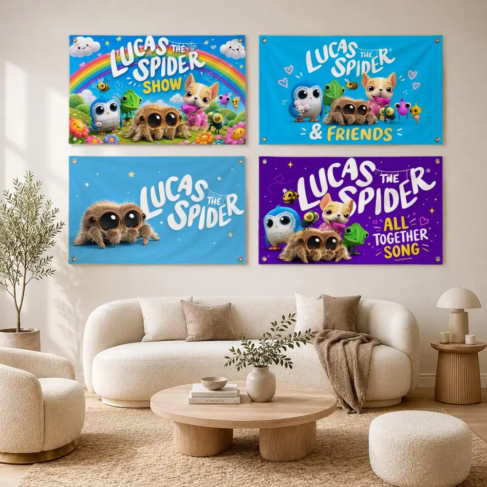 Animation Lucas the Spider Flags flag For Decoration Outdoor Picnic Hanging Home Camping Party Banner