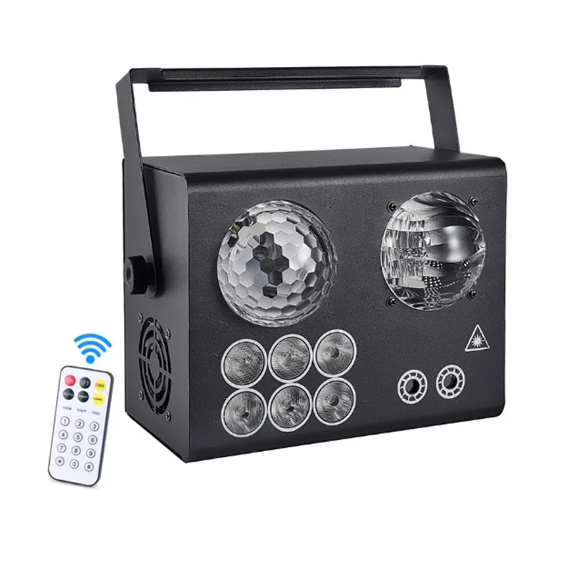 Remote control & DMX512 4IN1 LED effect light Magic ball wash water wave laser magic ball light KTV bar dj event light show