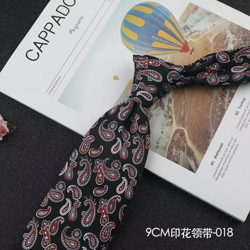 Quality Classic Men‘s Business 9cm Ties Suit Printed Handmade Casual Fashionable Wedding Gentleman Handsome Versatile Long Tie