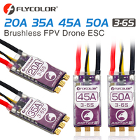 FLYCOLOR Raptor5 Brushless ESC 3-6S Drone ESC 32Bit G701 PWM 128K Single 20A 35A 45A 50A ECS Dshot Proshot for FPV Racing Drones