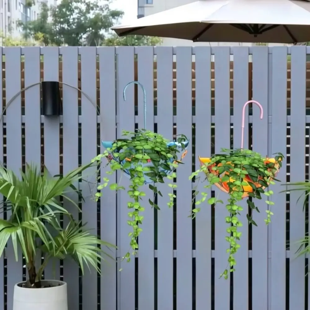 Artistic Iron Umbrella Shaped Pot Metal Planter Succulent Container Decorative Garden Ornament For Yard Home