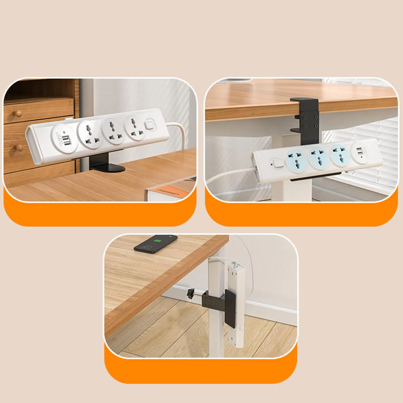 

Кронштейн для крепления удлинителя без сверления, офисные принадлежности, органайзер для удлинителя, настольный кронштейн для защиты от перенапряжения, концентратор розетки