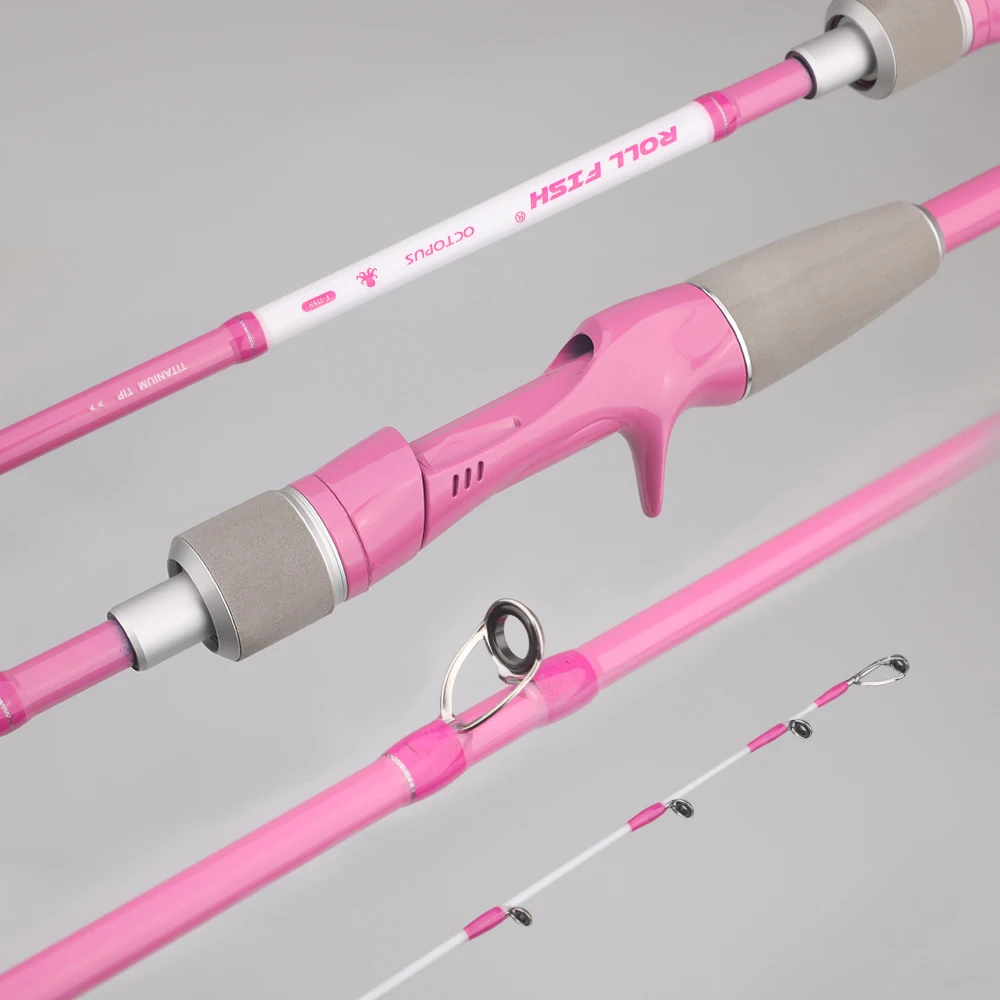 ROLLFISH 1.75m Titanium Tip Octopus Squid Cuttle Carbon Fiber Casting & Slow Jigging Fishing Rod Light Saltwater Boat