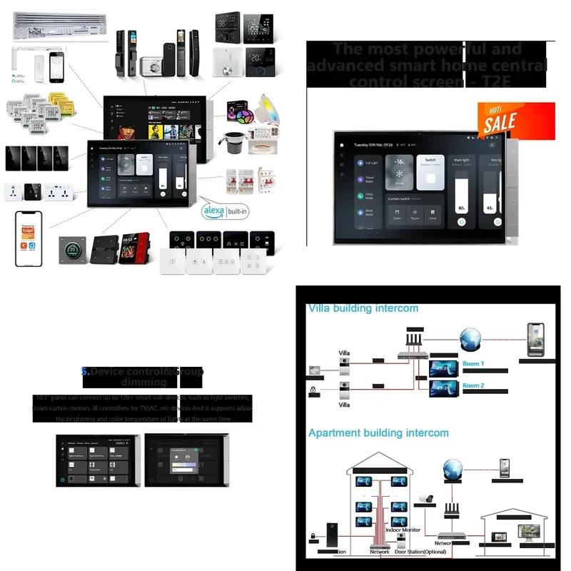【CHIMU HOME】 For 2025 Smart Home Control System 10.1 Inch WiFi Touch Screen Zigbee Hub Gateway BLE In-wall Central Panel
